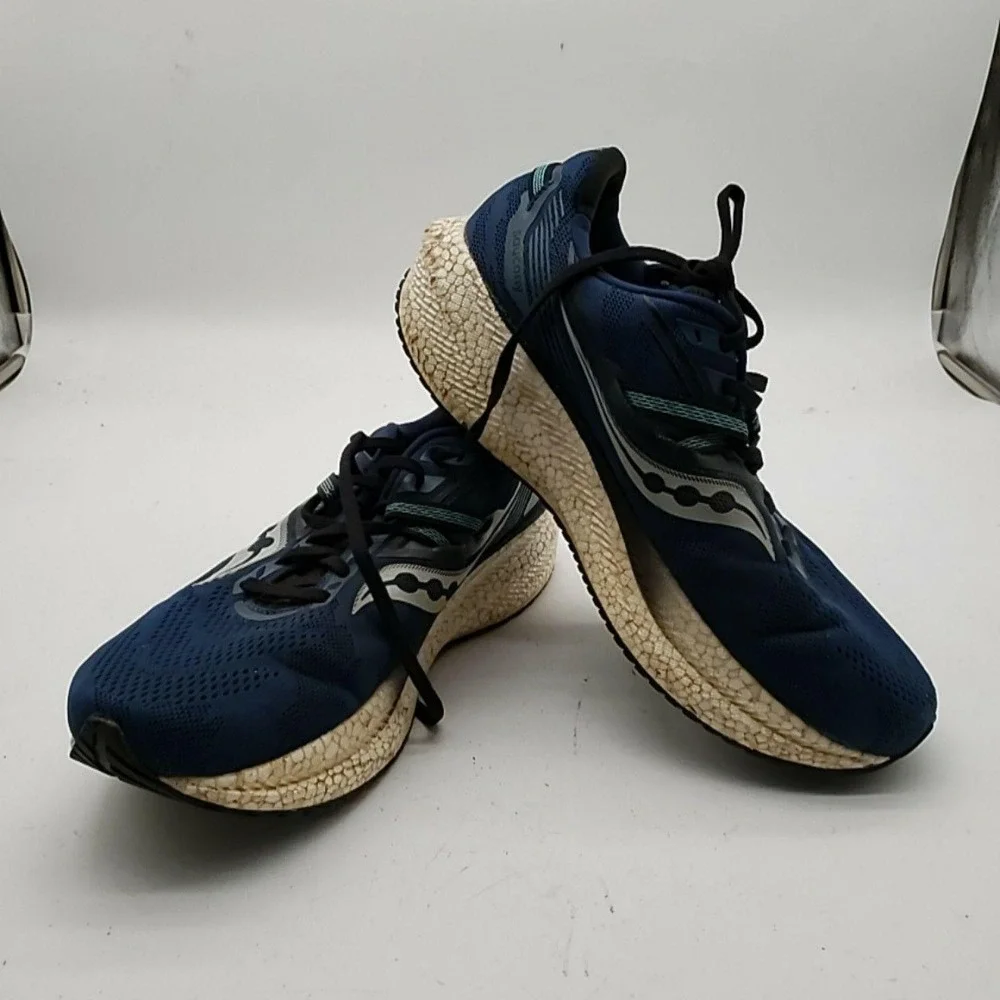Saucony Running Shoes Mens Size 10.5 Blue Cushioned Running Sneakers S20760-21